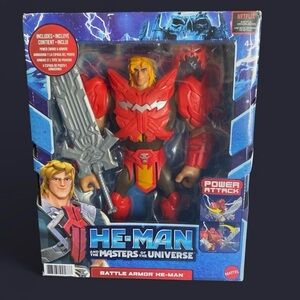 Mattel He-Man with Red Battle Armor and Sword